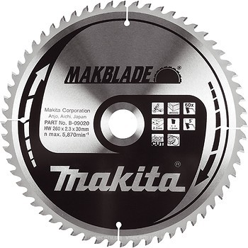 Фото Makita MAKBlade пильний 250x1.8x30 мм (B-09008)