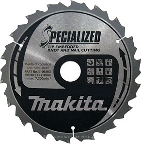 Фото Makita Specialized пильный 210x1.4x30 (B-09363)