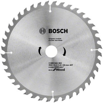 Фото Bosch Eco for wood пильный 254x2x30 мм (2608644383)