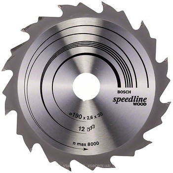 Фото Bosch Speedline Wood пильний 190x1.8x30 мм (2608640800)