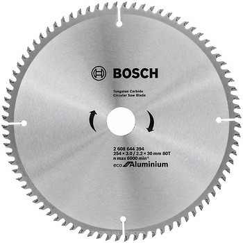 Фото Bosch Eco for Aluminium пильний 254x2.2x30 мм (2608644394)