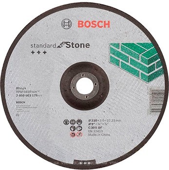 Фото Bosch Standard for Stone абразивный отрезной 230x3x22.23 мм (2608603180)