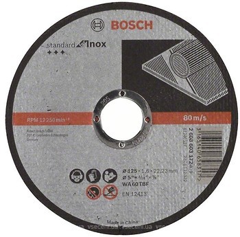Фото Bosch Standard for Inox абразивний відрізний 125x1.6x22.23 мм (2608603172)