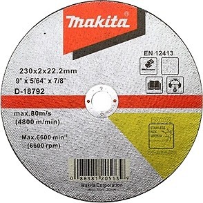 Фото Makita абразивний відрізний 230x2.0x22.23 мм (D-18792)