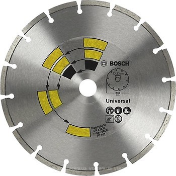 Фото Bosch алмазний відрізний сегментний 230x2.4x22.23 мм (2609256403)