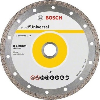 Фото Bosch Eco for Universal 10 шт алмазний відрізний турбо 180x2.6x22.23 мм (2608615047)