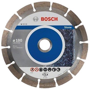 Фото Bosch Standard for Stone 10 шт алмазний відрізний сегментний 180x2.0x22.2 мм (2608603237)
