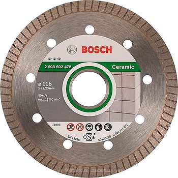 Фото Bosch алмазний відрізний турбо 115x1.4x22.23 мм (2608602478)