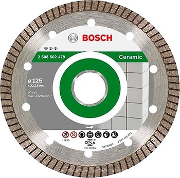 Фото Bosch алмазный отрезной турбо 125x1.4x22.23 мм (2608602479)