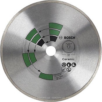Фото Bosch алмазний відрізний суцільний 230x2.4x22.23 мм (2609256418)