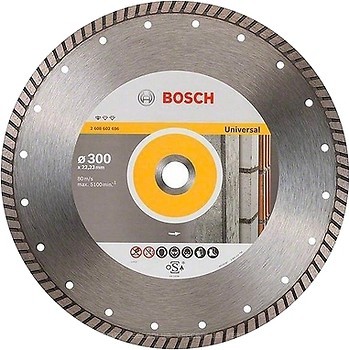 Фото Bosch алмазный отрезной турбо 300x3.1x22.23 мм (2608602696)