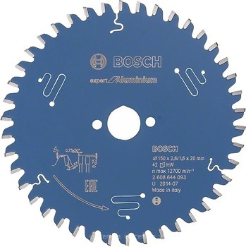 Фото Bosch Expert for Aluminium пильный 150x1.6x20 мм (2608644093)