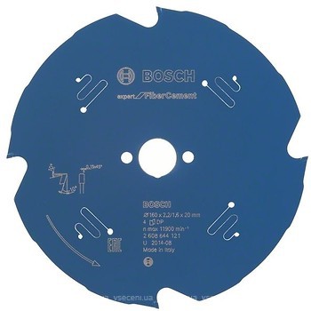 Фото Bosch Expert for FiberCement пильний 160x1.6x20 мм (2608644121)