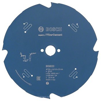 Фото Bosch Expert for FiberCement пильный 190x1.6x20 мм (2608644124)