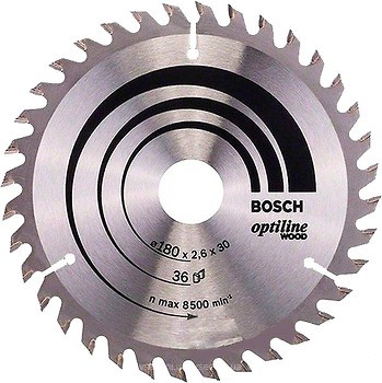 Фото Bosch Optiline Wood пильный 180x1.6x30/20 мм (2608640609)