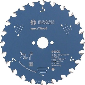 Фото Bosch Expert for Wood пильный 150x1.6x20 мм (2608644011)
