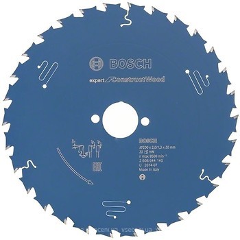 Фото Bosch Expert for Construct Wood пильный 200x1.3x30 мм (2608644140)
