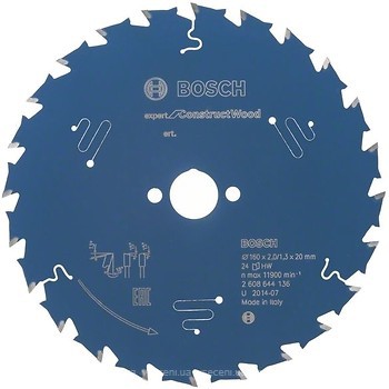 Фото Bosch Expert for Construct Wood пильный 160x1.3x20 мм (2608644136)