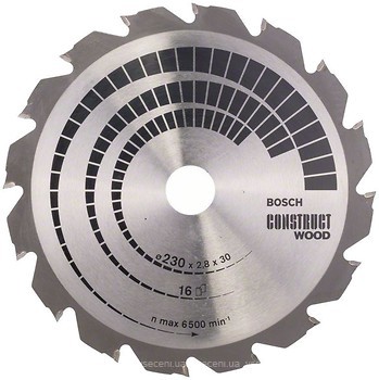 Фото Bosch Construct Wood пильний 230x1.8x30 мм (2608640635)