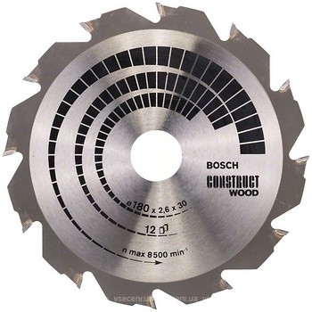 Фото Bosch Construct Wood пильный 180x1.6x30 мм (2608640632)