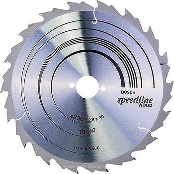 Фото Bosch Speedline Wood пильный 230x1.8x30 мм (2608640804)