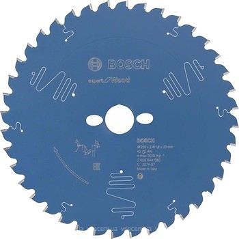 Фото Bosch Expert for Wood пильный 250x1.8x30 мм (2608644080)