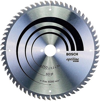 Фото Bosch Optiline Wood пильный 250x2.2x30 мм (2608640729)