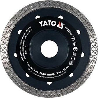 Фото YATO алмазний відрізний турбо 125x1.6x22.2 мм (YT-59972)