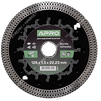 Фото APRO абразивний відрізний 125x1.3x22.2 мм (830054)