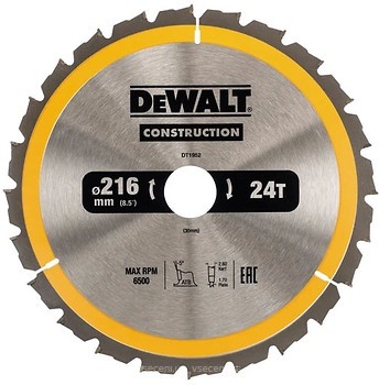 Фото DeWALT Construction пильный 216x30 мм (DT1952)