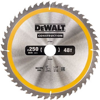 Фото DeWALT Construction пильний 250x30 мм (DT1957)