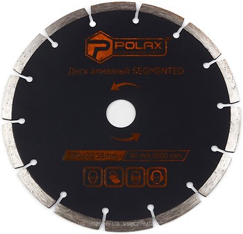 Фото Polax алмазний відрізний сегментний 180x22.23 мм (54-126)