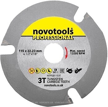 Фото NovoTools Professional пильний 115x2.2x22.23 мм (NTPSB1153T)