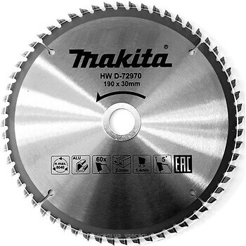 Фото Makita ТСТ пильний 190x1.4x30 мм (D-72970)