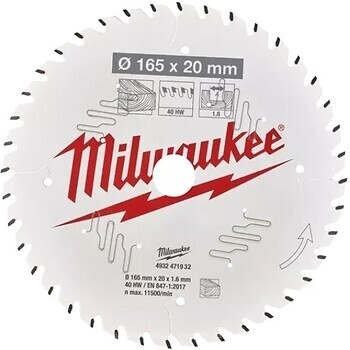 Фото Milwaukee пильный 165x1.6x20 мм (4932471932)