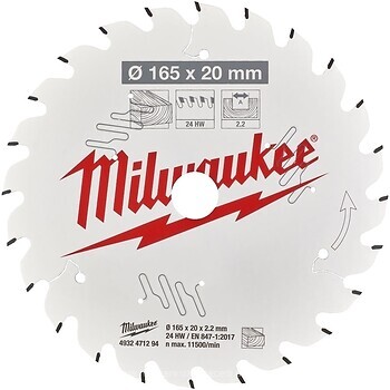 Фото Milwaukee пильный 165x2.2x20 мм (4932471294)