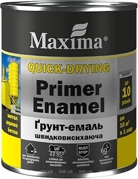 Фото Maxima Грунт-емаль швидкосохнуча 0.75 кг сіра матова