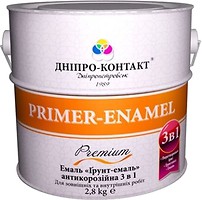 Фото Дніпро-Контакт Грунт-эмаль 3 в 1 светло-серая 0.9 кг