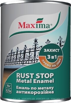 Фото Maxima Емаль антикорозійна по металу 3 в 1 молоткова 2.5 л антрацит