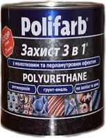 Фото Polifarb Захист 3 в 1 з молотковим та перламутровим ефектом 0.7 кг срібляста