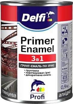 Фото Delfi Емаль антикорозійна 3 в 1 зелена 0.9 кг