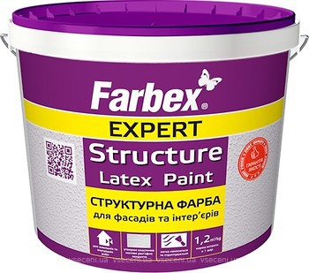 Фото Farbex Structure Latex Paint біла 14 кг