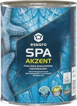 Фото Eskaro Akzent SPA біла напівглянцева 0.9 л