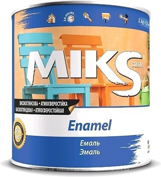 Фото Miks Color Эмаль алкидная универсальная синяя 0.9 кг
