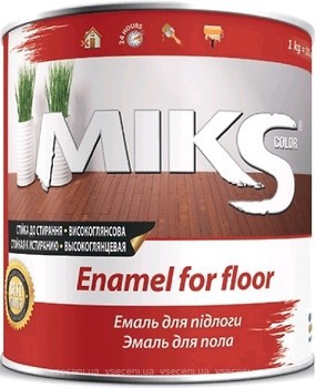 Фото Miks Color Эмаль для пола красно-коричневая 0.9 кг