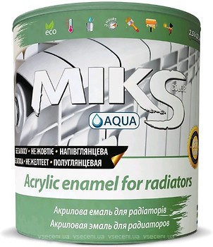 Фото Miks Color Эмаль акриловая для радиаторов 0.75 л