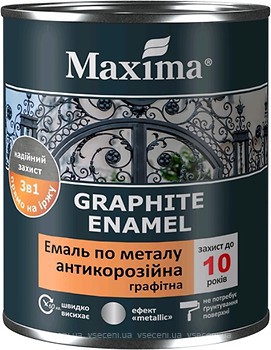 Фото Maxima Емаль антикорозійна 3 в 1 графітна сіра 0.75 кг