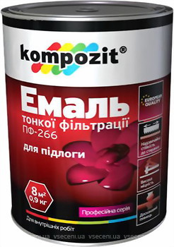 Фото Kompozit ПФ-266 для пола красно-коричневая 0.9 кг