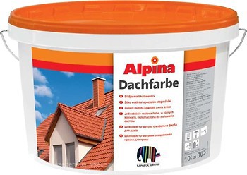 Фото Alpina Dachfarbe 10 л кирпично-красная