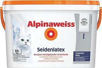 Фото Alpina Alpinaweiss Seidenlatex 2.5 л біла
